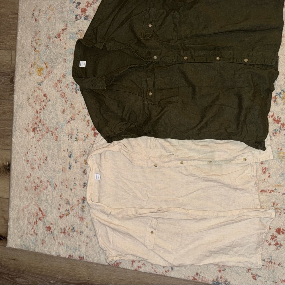 Olive and Cream Old Navy Shirts